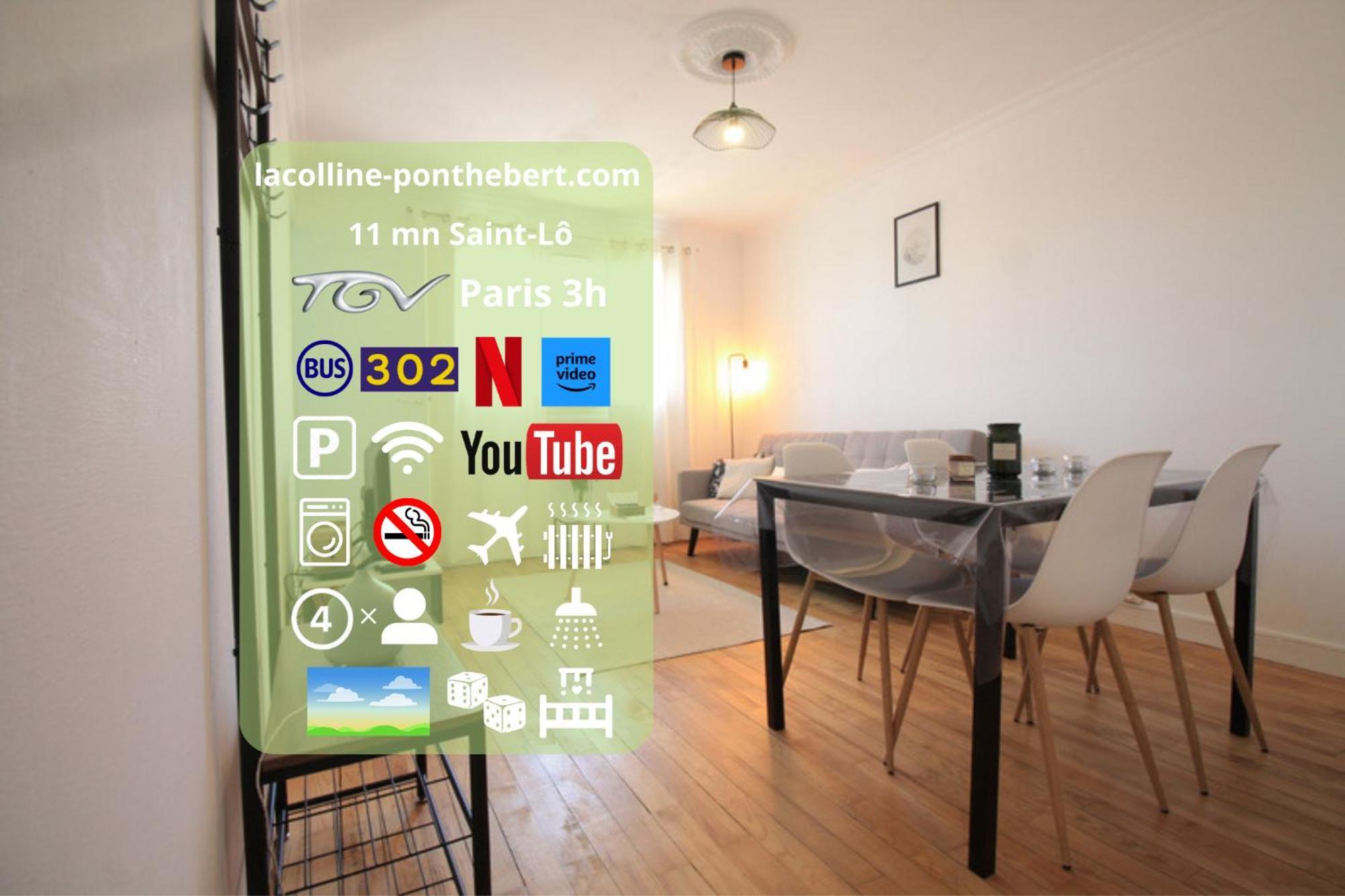 Lacolline-Ponthebert,Com - Appartement Entier Renove -Grand Parking Gratuit, Tout Equipe, Confortable, Netflix Et Amazon Prime Gratuits Et Illimites, Matelas Emma, Lave Linge, Vue Sur La Vallee, Rdc Экстерьер фото